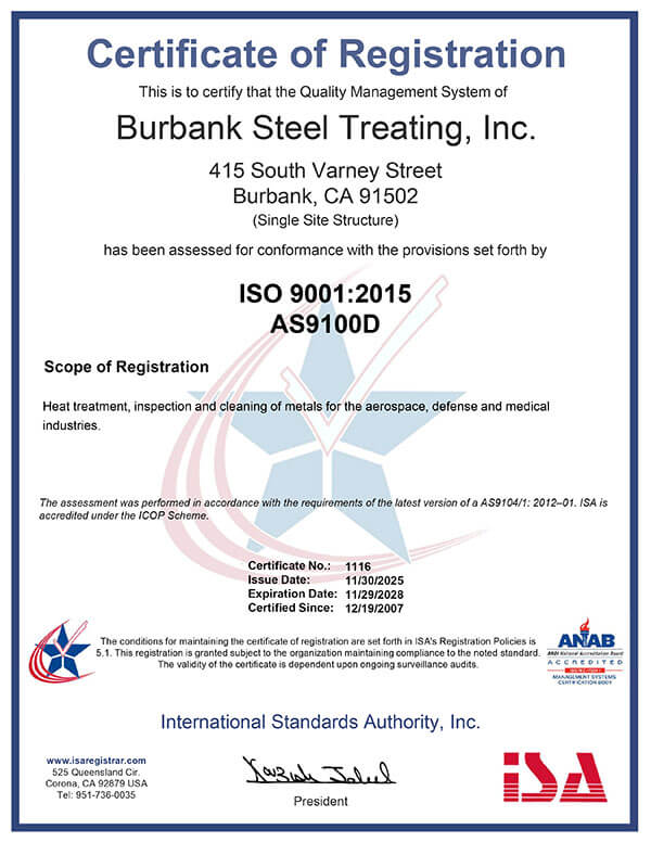 Burbank Steel Treating, Inc